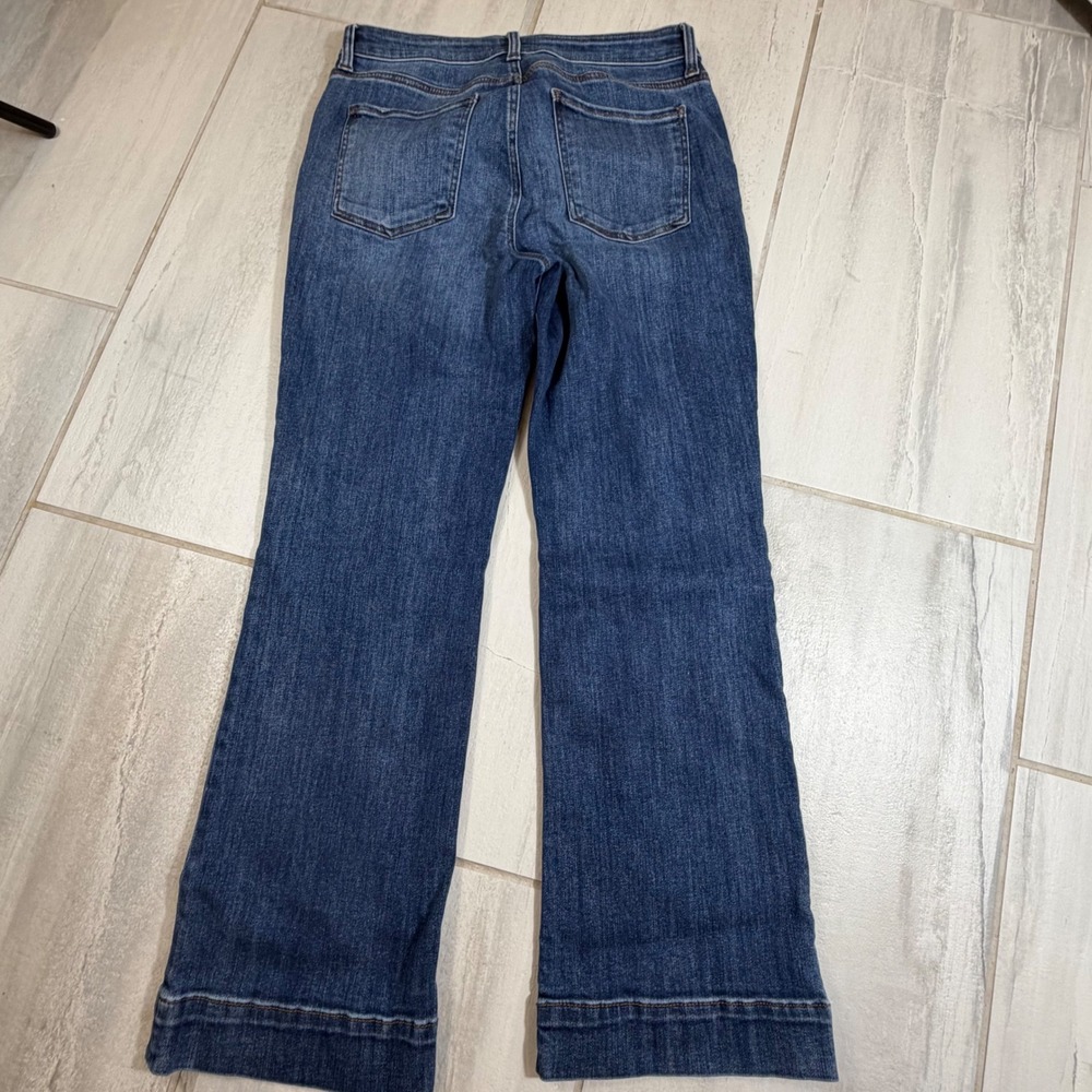 Kut from the Kloth Kelsey Fab Ab Ankle Flare Jeans High Rise Blue Size 8 - Picture 8 of 8
